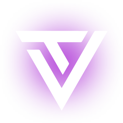 Logo Vingatech com efeito roxo de fundo